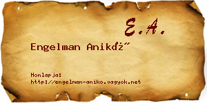 Engelman Anikó névjegykártya